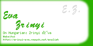 eva zrinyi business card